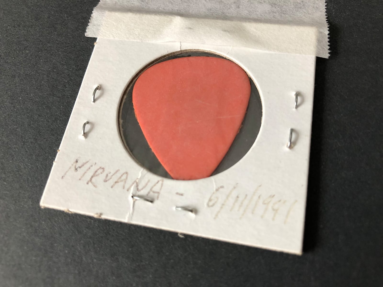 Kurt Cobain Nirvana 1991 Stage Used & Owned Concert Guitar Pick 2 Kurt Cobain Nirvana 1991 Stage Used & Owned Concert Guitar Pick