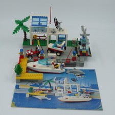 Lego 6338 System Town Hurricane Harbor Coast Guard Station Complete w Intsr