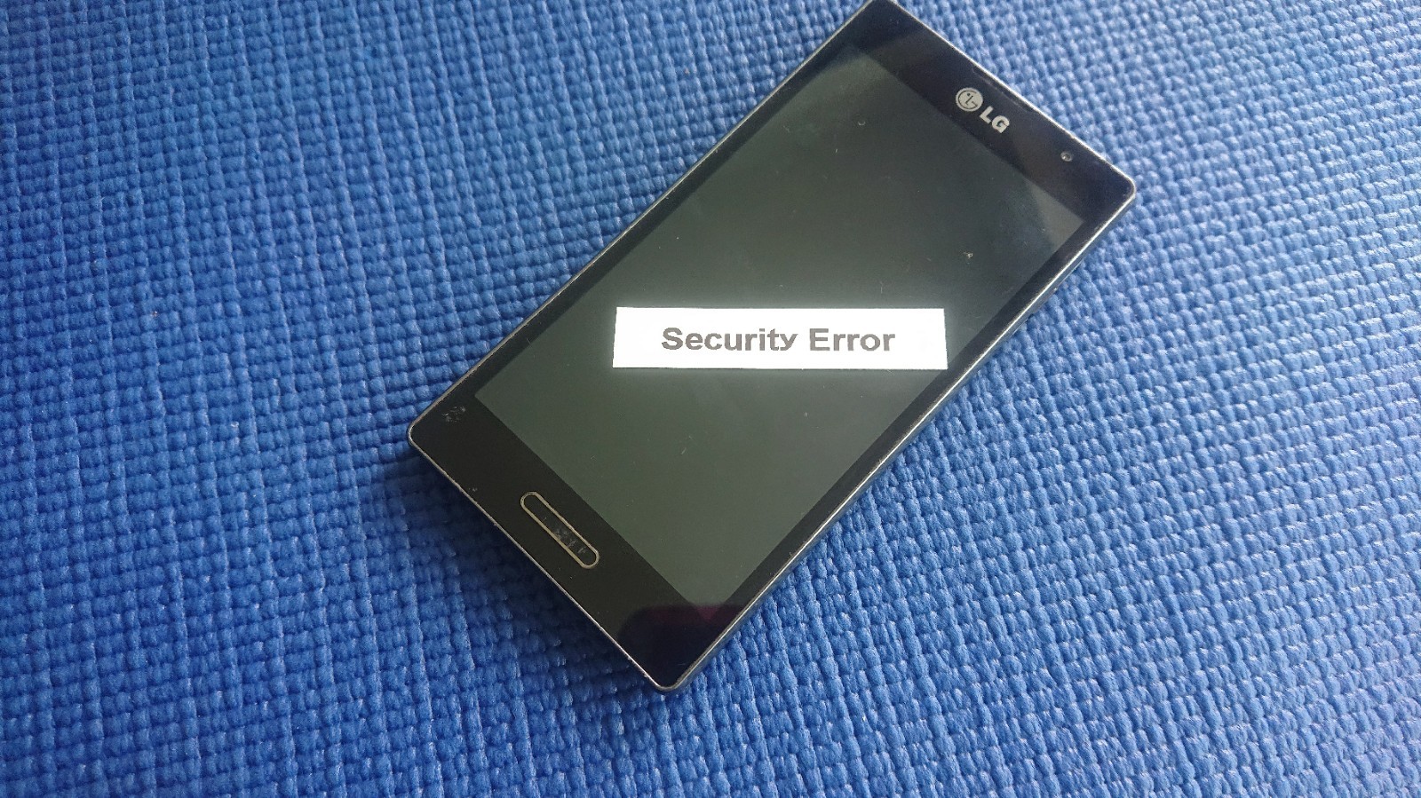 LG Optimus L9 P760 - 4GB - Black Smartphone — Faulty Security Error 1 LG Optimus L9 P760 - 4GB - Black Smartphone — Faulty Security Error
