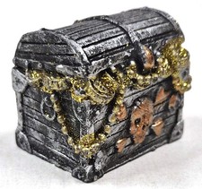 Mini Piraten Schatztruhe Aquarium Deko Schädel Ornament – 1.6"
