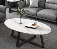 Moderne Ovale Salontafel / Bijzettafel – Stijlvol en Tijdloos