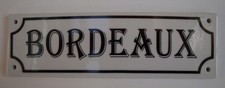 Naamplaatje Adverteren Wijn Bordeaux Bar Franse stijl Porselein