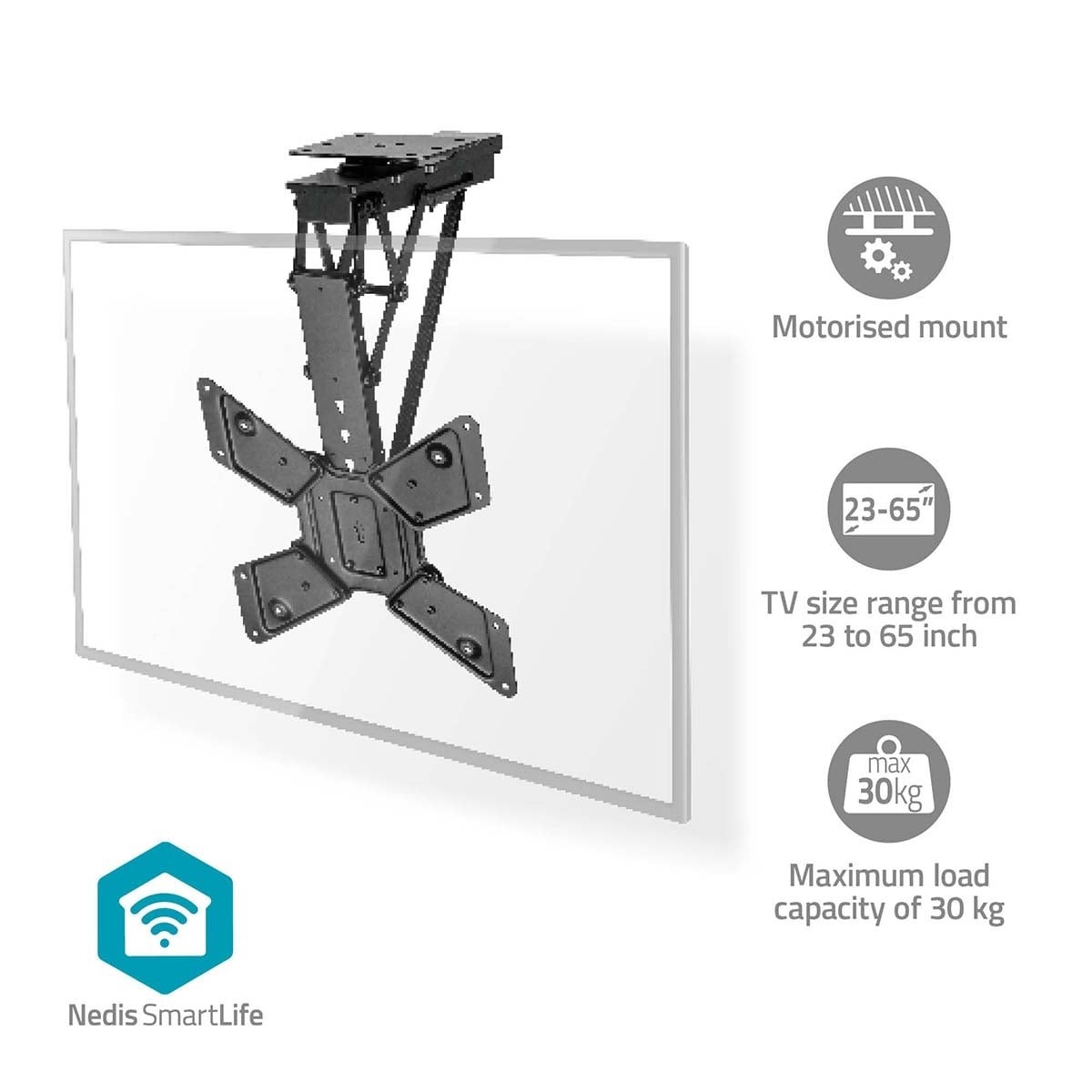 Nedis SmartLife Motorised TV Ceiling Mount - 23 - 65 " - Maximum supported scree 2 Nedis SmartLife Motorised TV Ceiling Mount - 23 - 65 " - Maximum supported scree