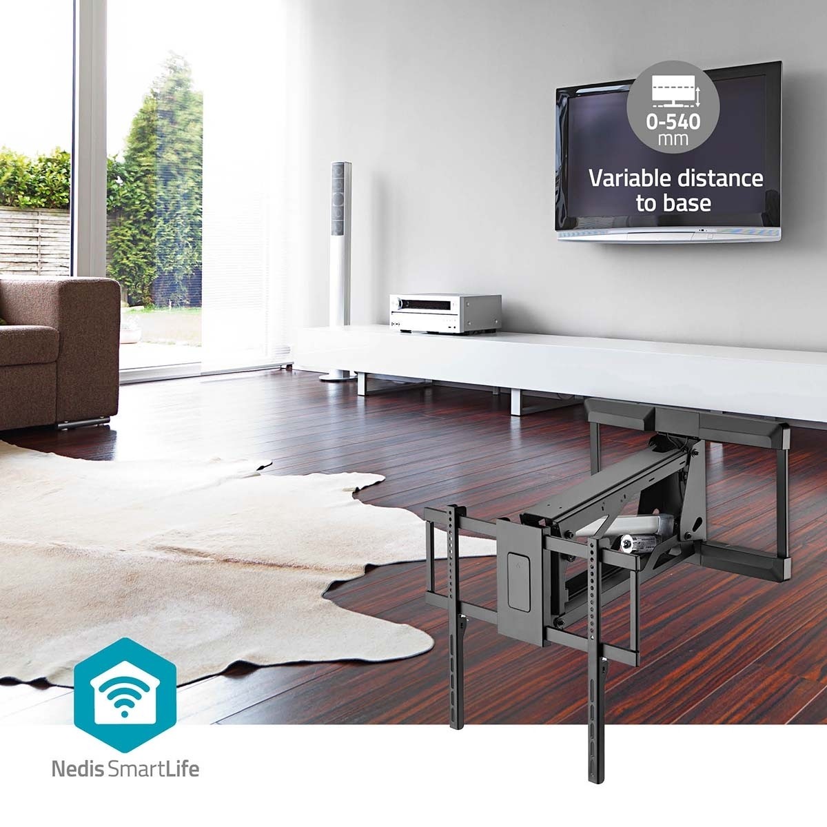 Nedis SmartLife Motorised TV Wall Mount - 37 - 75 " - Maximum supported screen w 3 Nedis SmartLife Motorised TV Wall Mount - 37 - 75 " - Maximum supported screen w