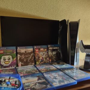 New PlayStation 5 With Monitor Keyboard Mouse And Rgb Charge Dock