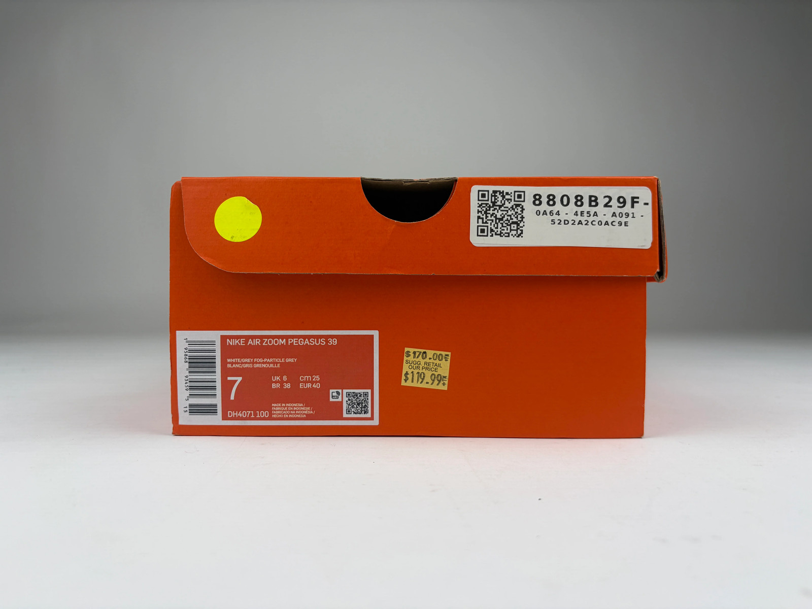 Nike Air Zoom Pegasus 39 'White Grey Fog' - Size 40 - DH4071-100-40-NEW - 6 Nike Air Zoom Pegasus 39 'White Grey Fog' - Size 40 - DH4071-100-40-NEW -