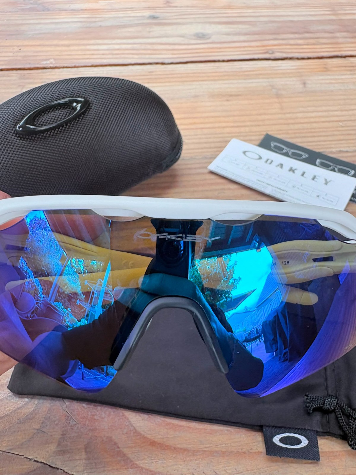 Oakley Radar Prizm Ev Zonnebril Donkerblauw/Wit - Nieuw 2 Oakley Radar Prizm Ev Zonnebril Donkerblauw/Wit - Nieuw