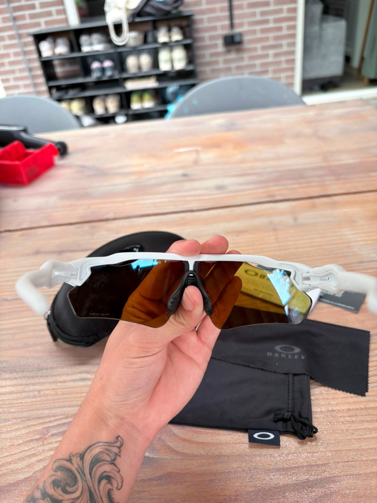 Oakley Radar Prizm Ev Zonnebril Donkerblauw/Wit - Nieuw 5 Oakley Radar Prizm Ev Zonnebril Donkerblauw/Wit - Nieuw