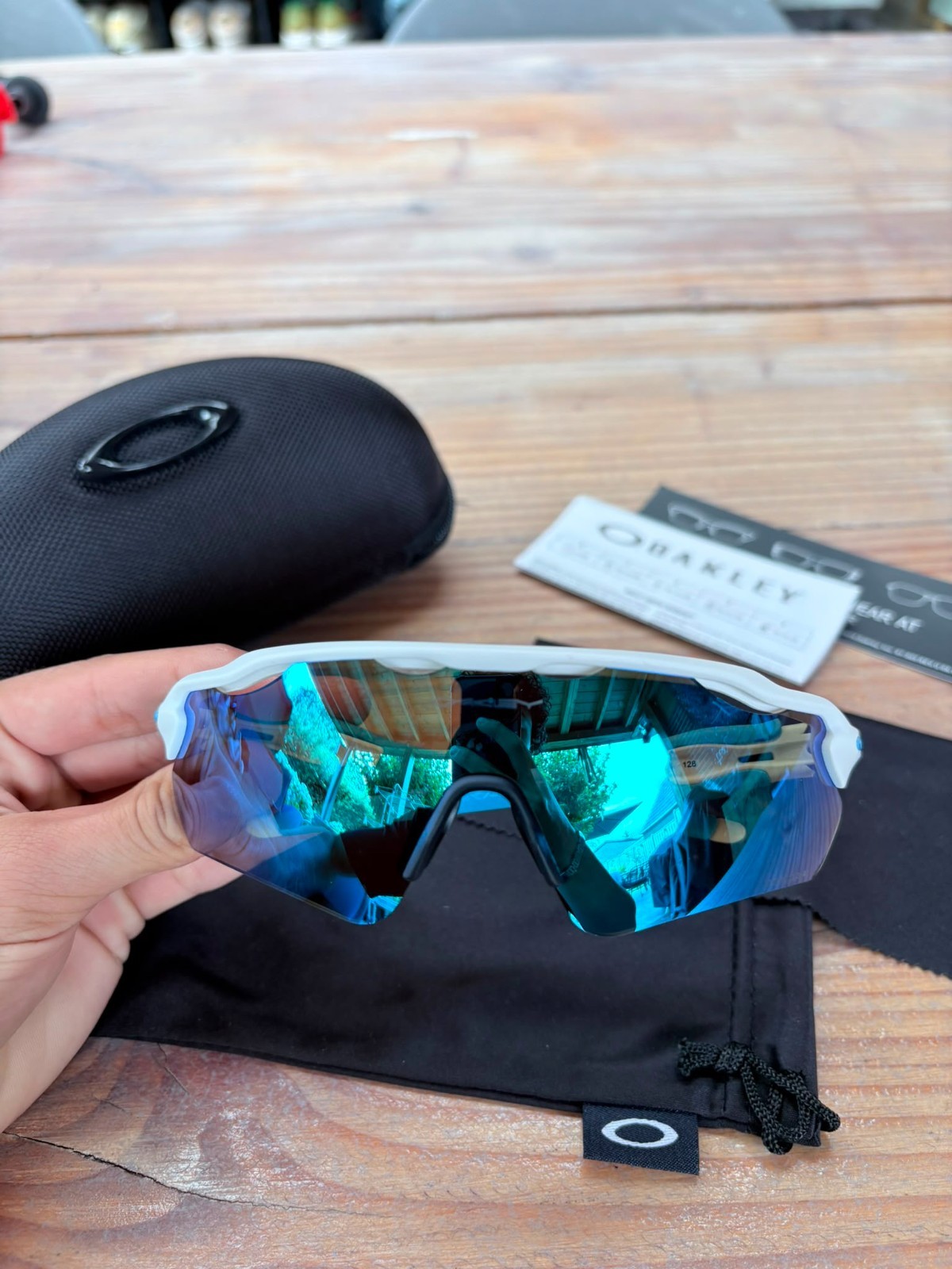 Oakley Radar Prizm Ev Zonnebril Lichtblauw/Wit - Nieuw 1 Oakley Radar Prizm Ev Zonnebril Lichtblauw/Wit - Nieuw