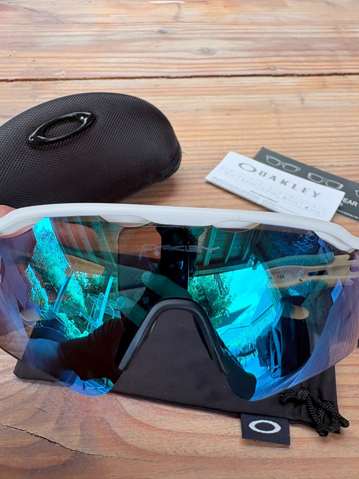 Oakley Radar Prizm Ev Zonnebril Lichtblauw/Wit - Nieuw 2 Oakley Radar Prizm Ev Zonnebril Lichtblauw/Wit - Nieuw