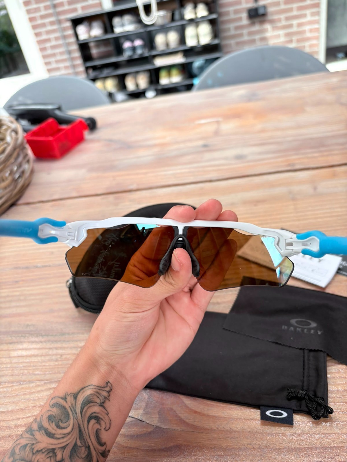 Oakley Radar Prizm Ev Zonnebril Lichtblauw/Wit - Nieuw 5 Oakley Radar Prizm Ev Zonnebril Lichtblauw/Wit - Nieuw