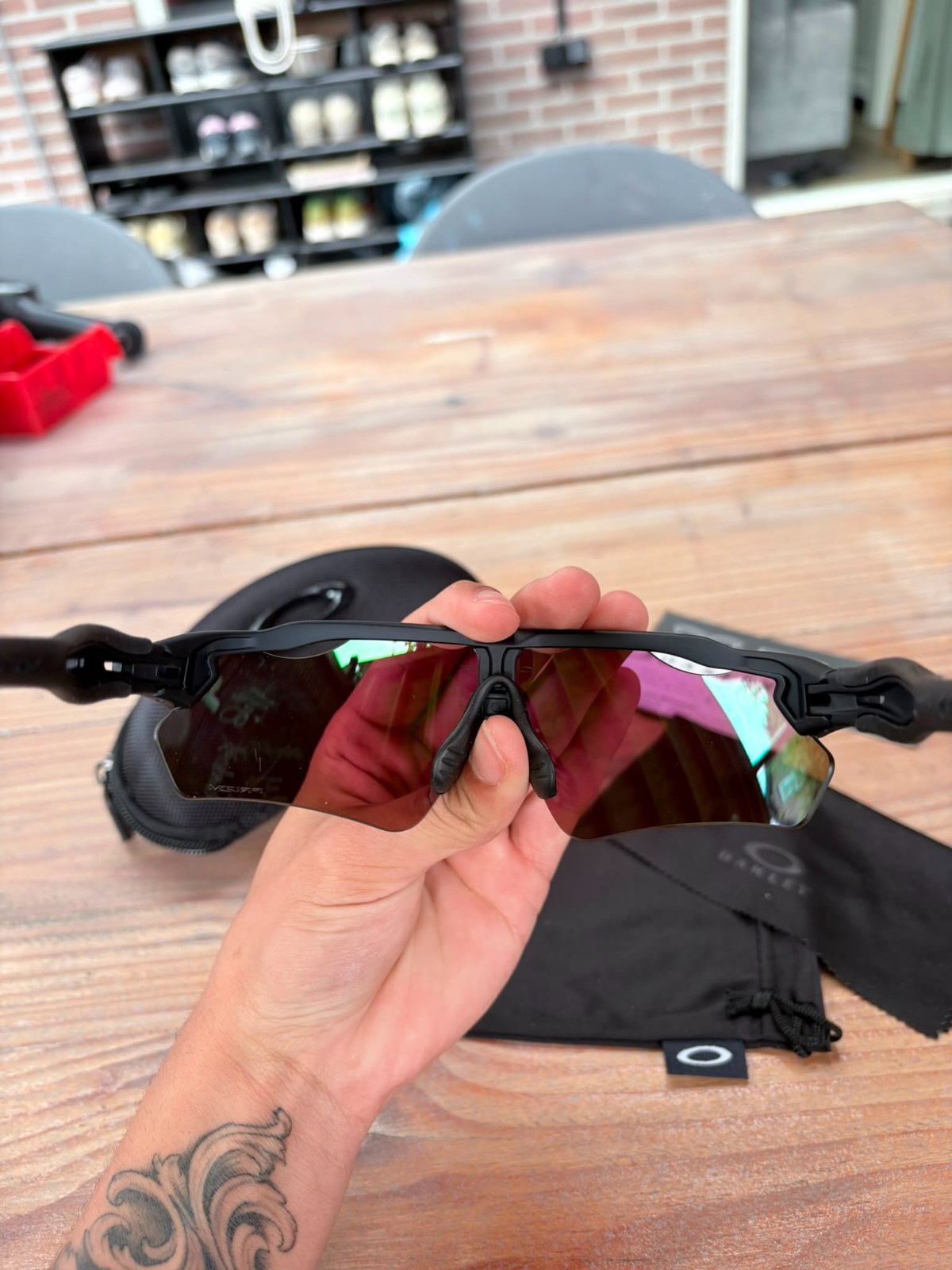 Oakley Radar Prizm Ev Zonnebril Paars/Groen - Nieuw 5 Oakley Radar Prizm Ev Zonnebril Paars/Groen - Nieuw