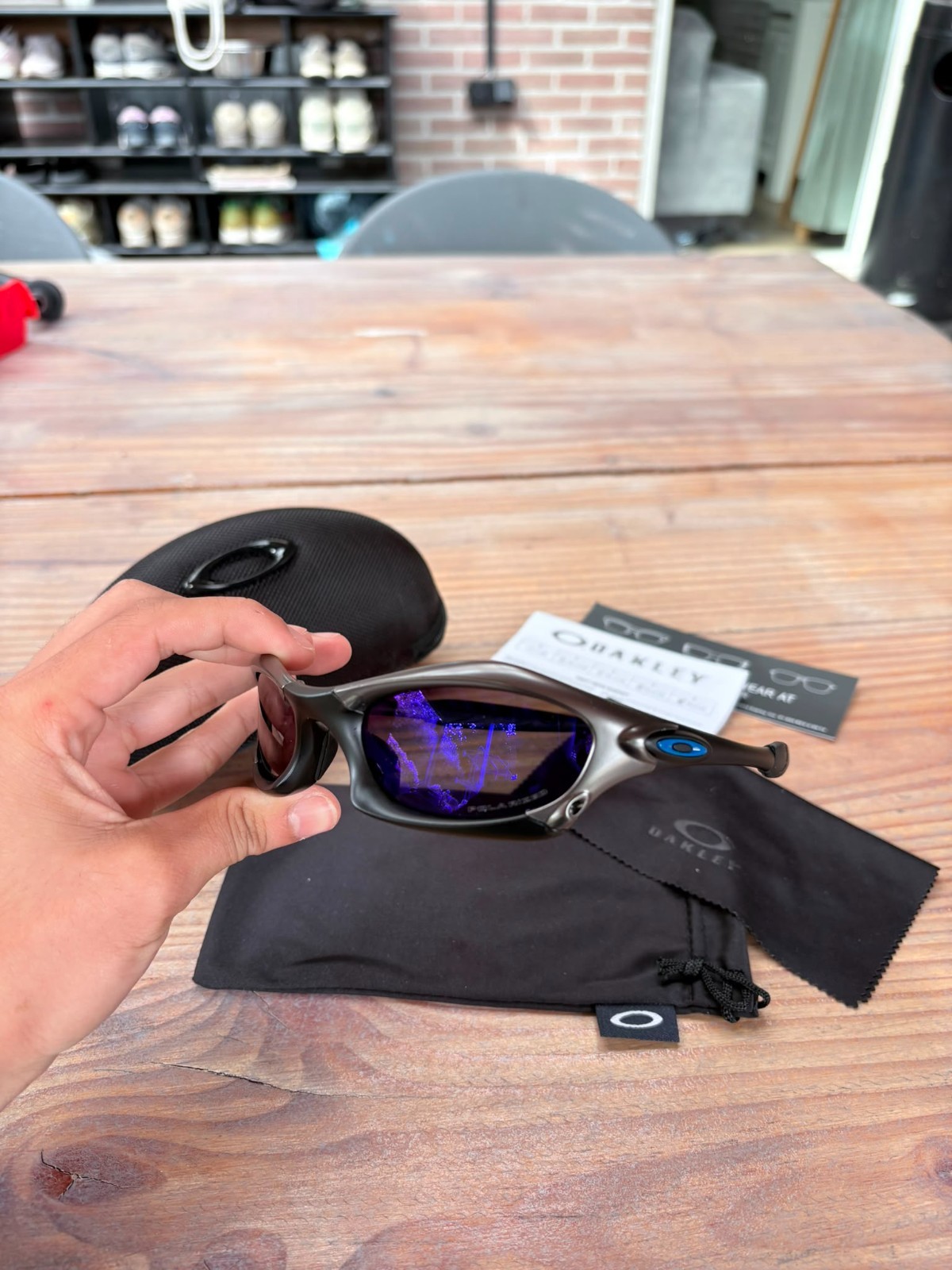 Oakley Splice Zonnebril Donkerblauw/Paars - Nieuw 1 Oakley Splice Zonnebril Donkerblauw/Paars - Nieuw