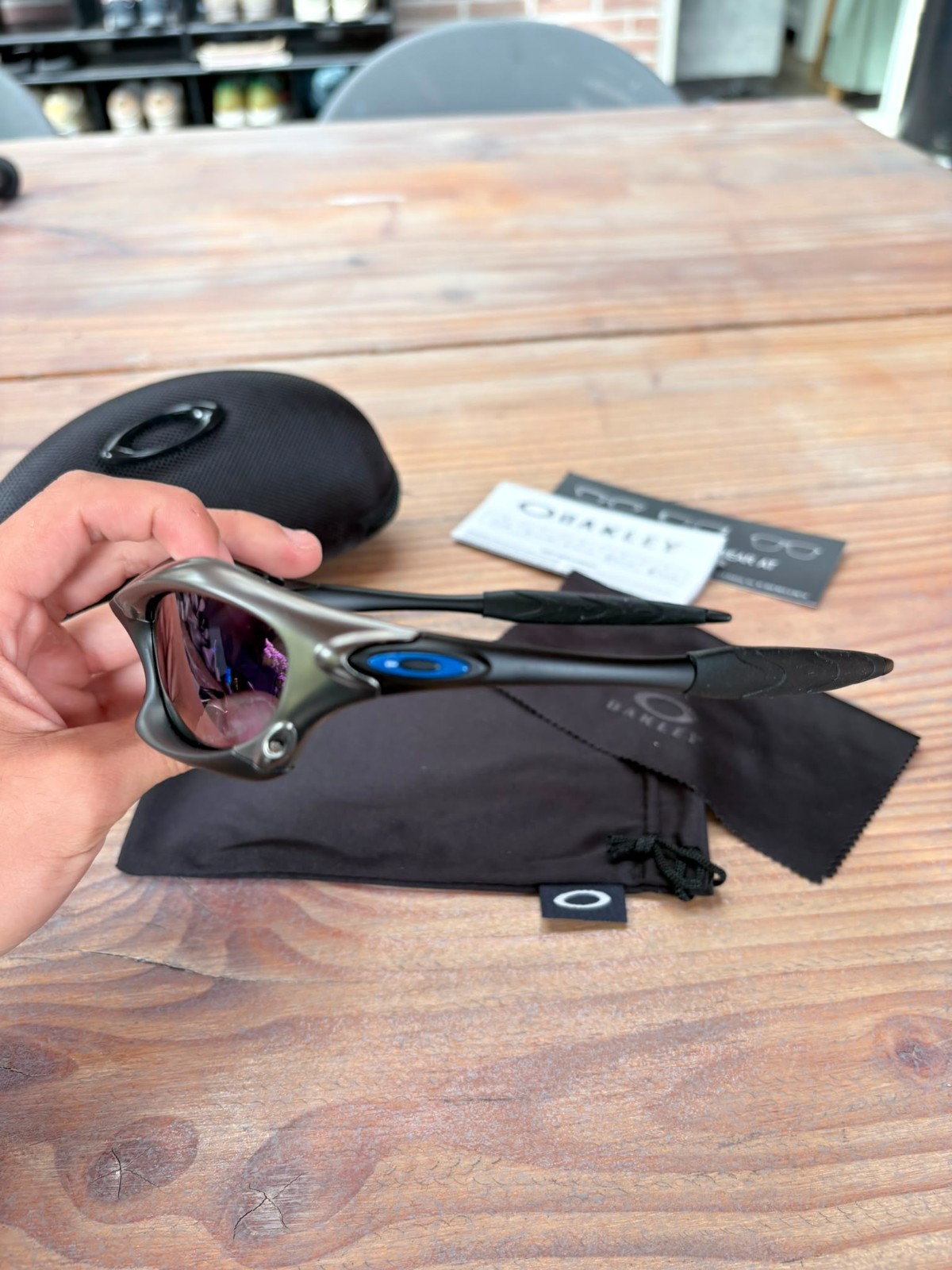 Oakley Splice Zonnebril Donkerblauw/Paars - Nieuw 4 Oakley Splice Zonnebril Donkerblauw/Paars - Nieuw
