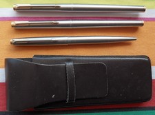 PARKER 180 FLIGHTER-DE-LUXE FOUNTAIN PEN SET (3x)