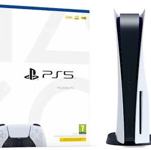 Playstation 5 disc edition with controller and it comes with the original box.