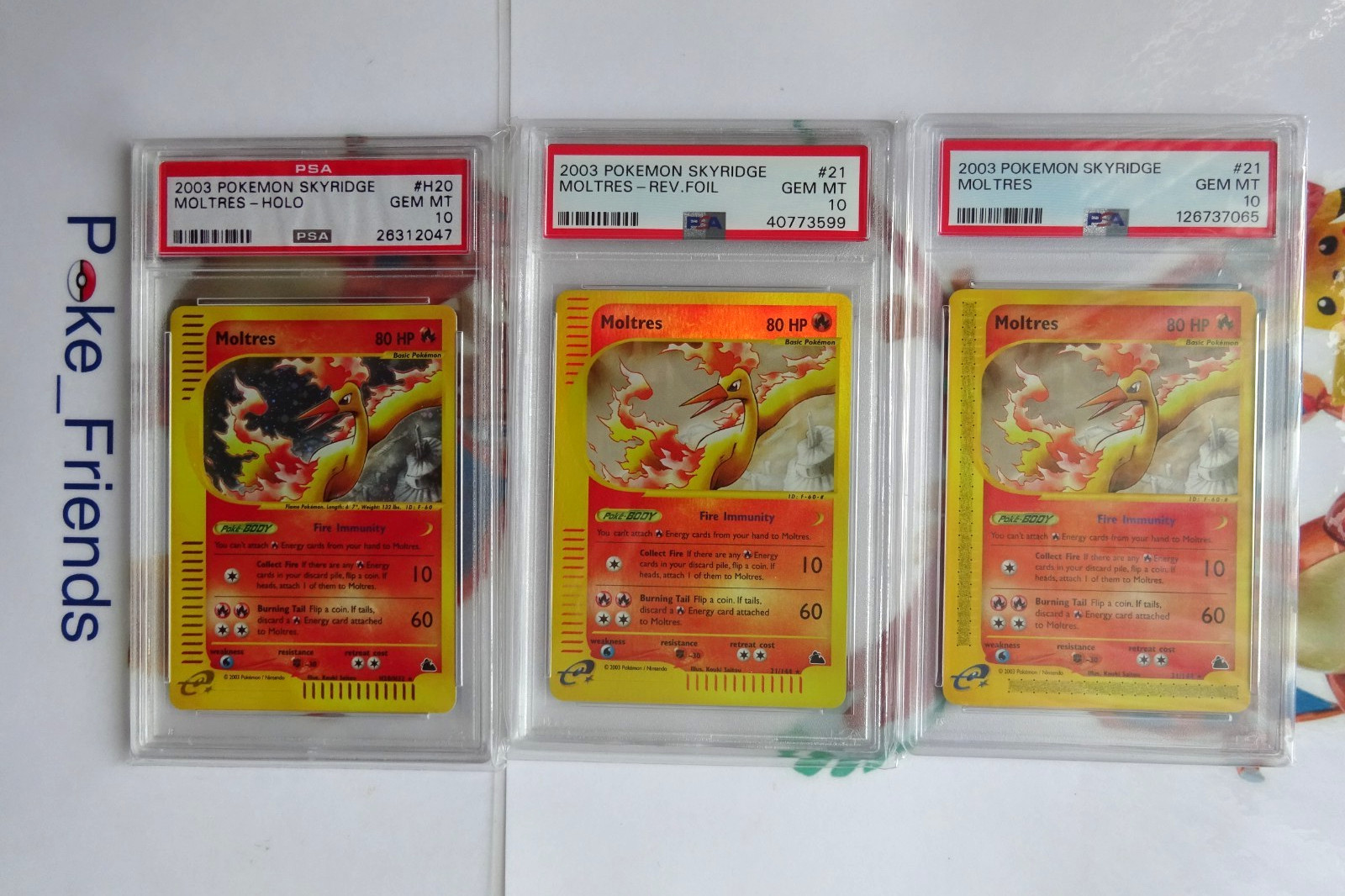 Pokemon Moltres H20 Holo-Reverse & Rare e-Reader Series Skyridge PSA 10 WOTC 1 Pokemon Moltres H20 Holo-Reverse & Rare e-Reader Series Skyridge PSA 10 WOTC