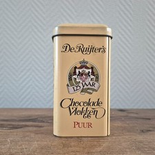 Rare Vintage De Ruijter Chocolade Vlokken Melk Tin 125 Jaar Empty Tin