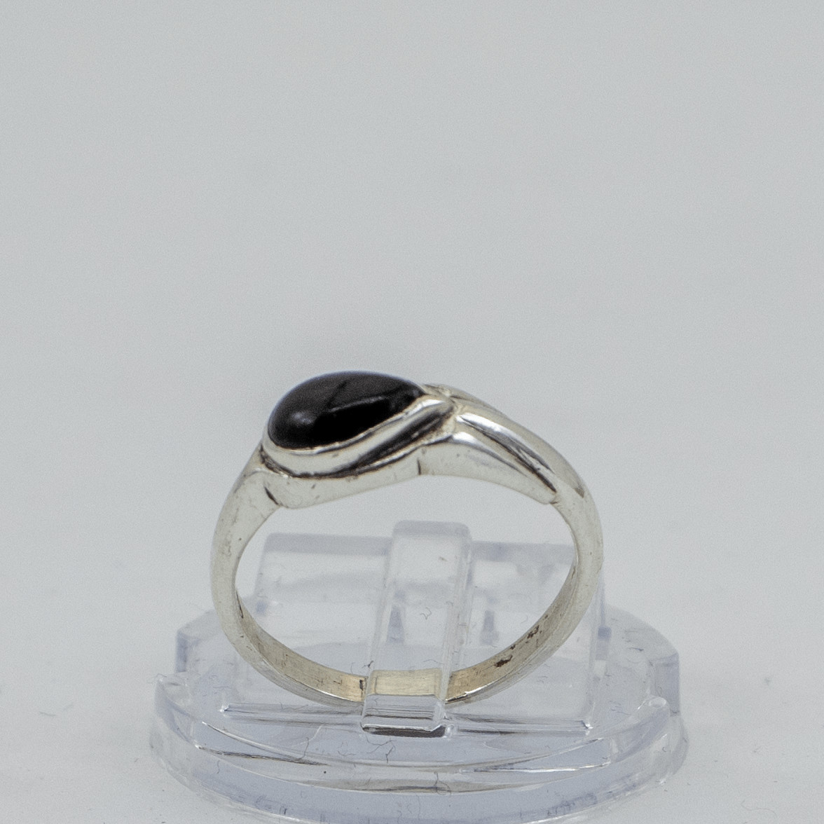 Ring van 925 sterling zilver met zwarte onyx – one-of-a-kind sieraden 1 Ring van 925 sterling zilver met zwarte onyx – one-of-a-kind sieraden