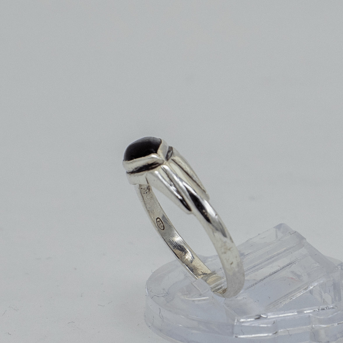 Ring van 925 sterling zilver met zwarte onyx – one-of-a-kind sieraden 2 Ring van 925 sterling zilver met zwarte onyx – one-of-a-kind sieraden