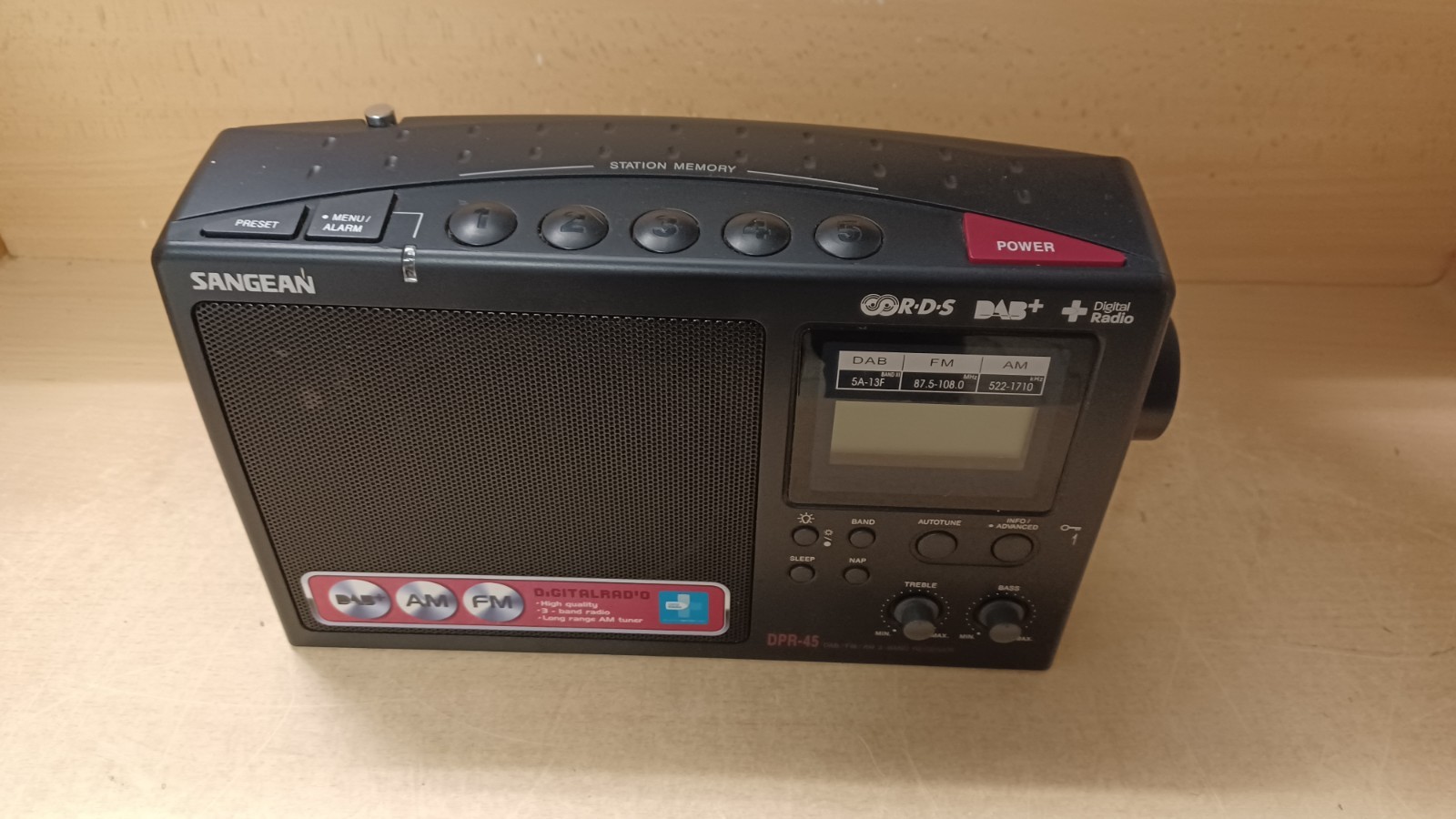 Sangean DPR‑45 DAB+ FM RDS Portable Digital Radio Receiver DAB 1 Sangean DPR‑45 DAB+ FM RDS Portable Digital Radio Receiver DAB