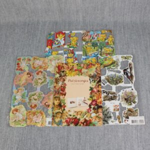 SCRAP PICTURES Booklet Vintage Die Cut Paper Fairies Animals Teddy 1980s Lot
