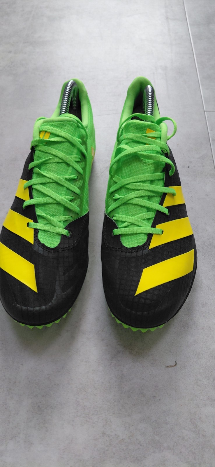 Spikes Hardloopschoenen-maat 43 1/3 - Groen Zwart 2 Spikes Hardloopschoenen-maat 43 1/3 - Groen Zwart