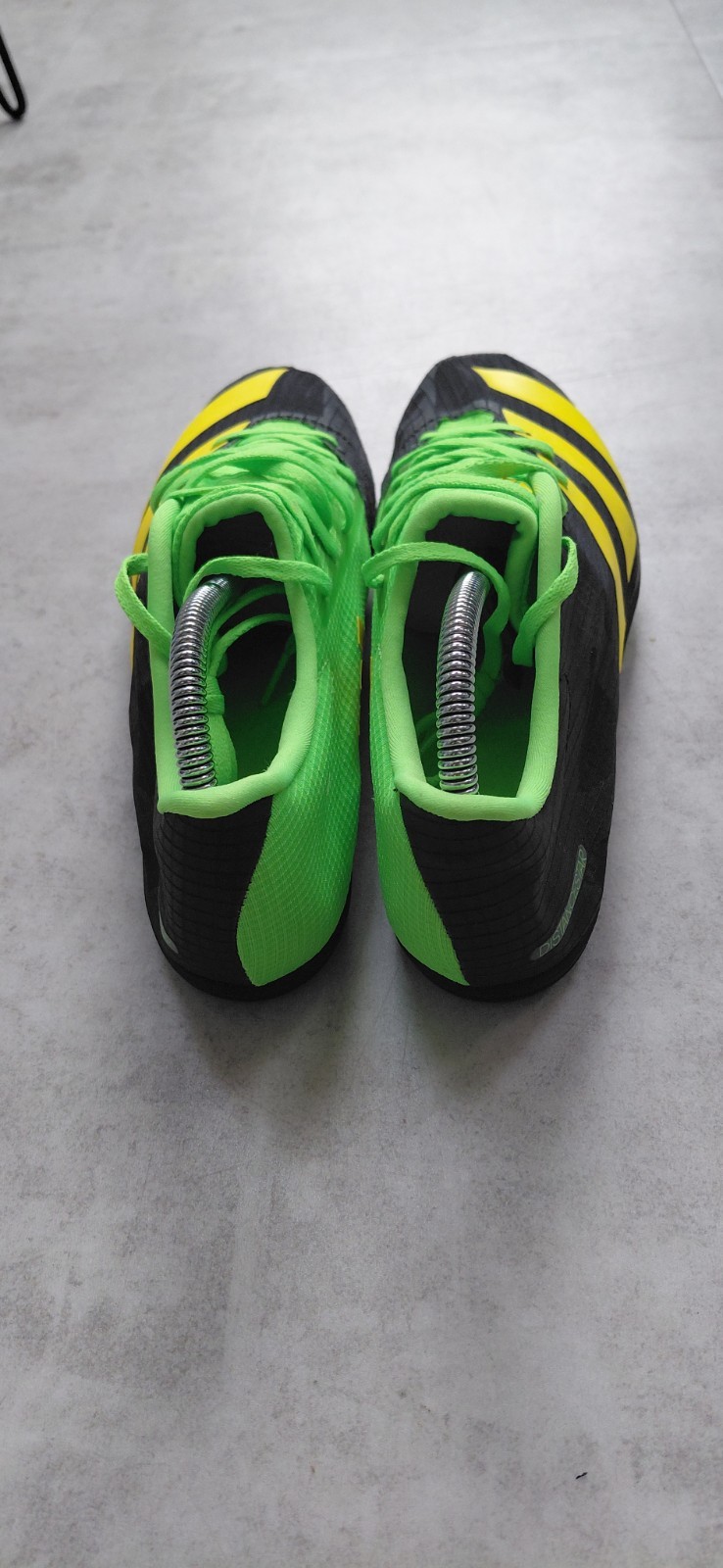 Spikes Hardloopschoenen-maat 43 1/3 - Groen Zwart 3 Spikes Hardloopschoenen-maat 43 1/3 - Groen Zwart