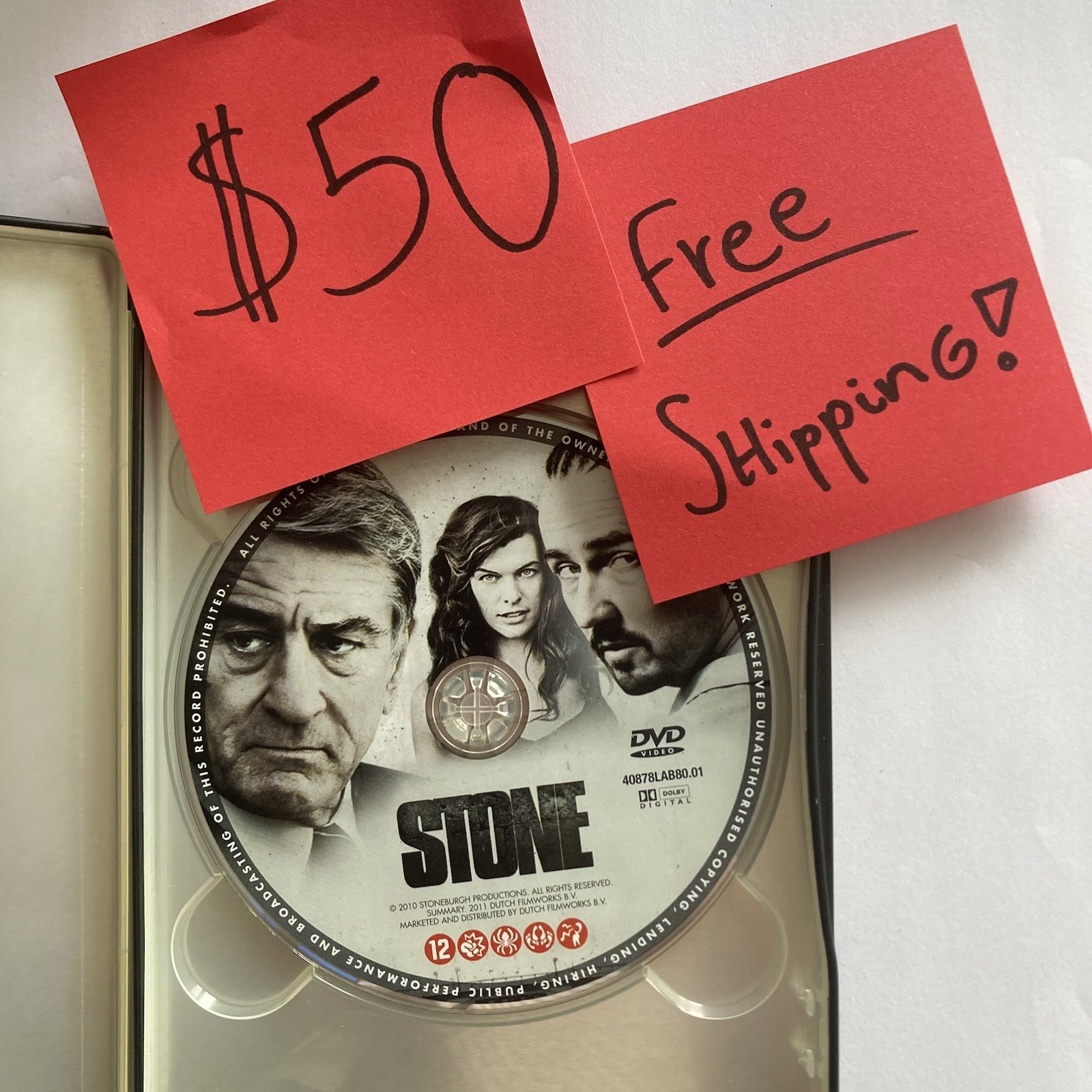 Stone Limited Edition Steelbook DVD Robert De Niro, Edward Norton Metal Case R2 2 Stone Limited Edition Steelbook DVD Robert De Niro, Edward Norton Metal Case R2