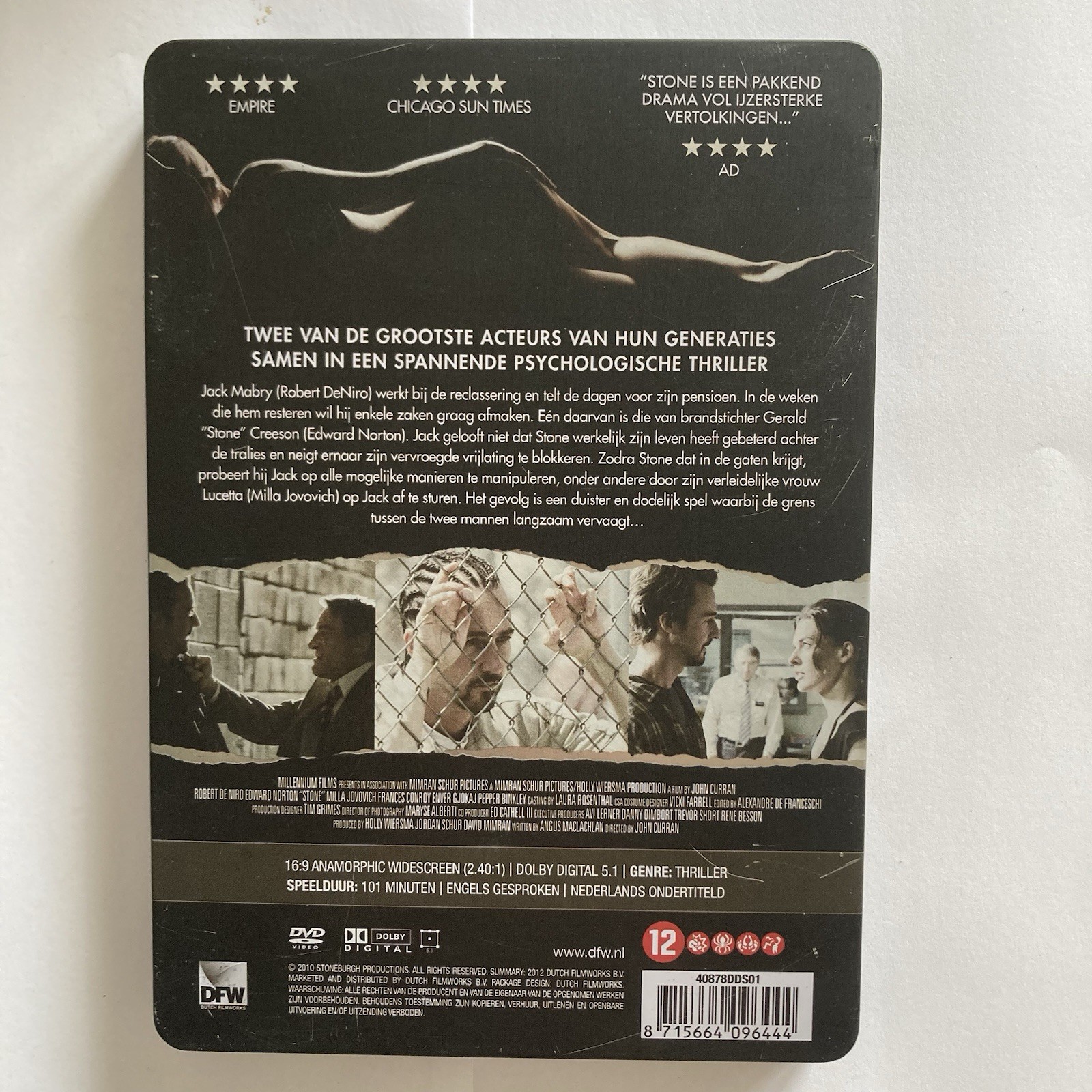 Stone Limited Edition Steelbook DVD Robert De Niro, Edward Norton Metal Case R2 4 Stone Limited Edition Steelbook DVD Robert De Niro, Edward Norton Metal Case R2