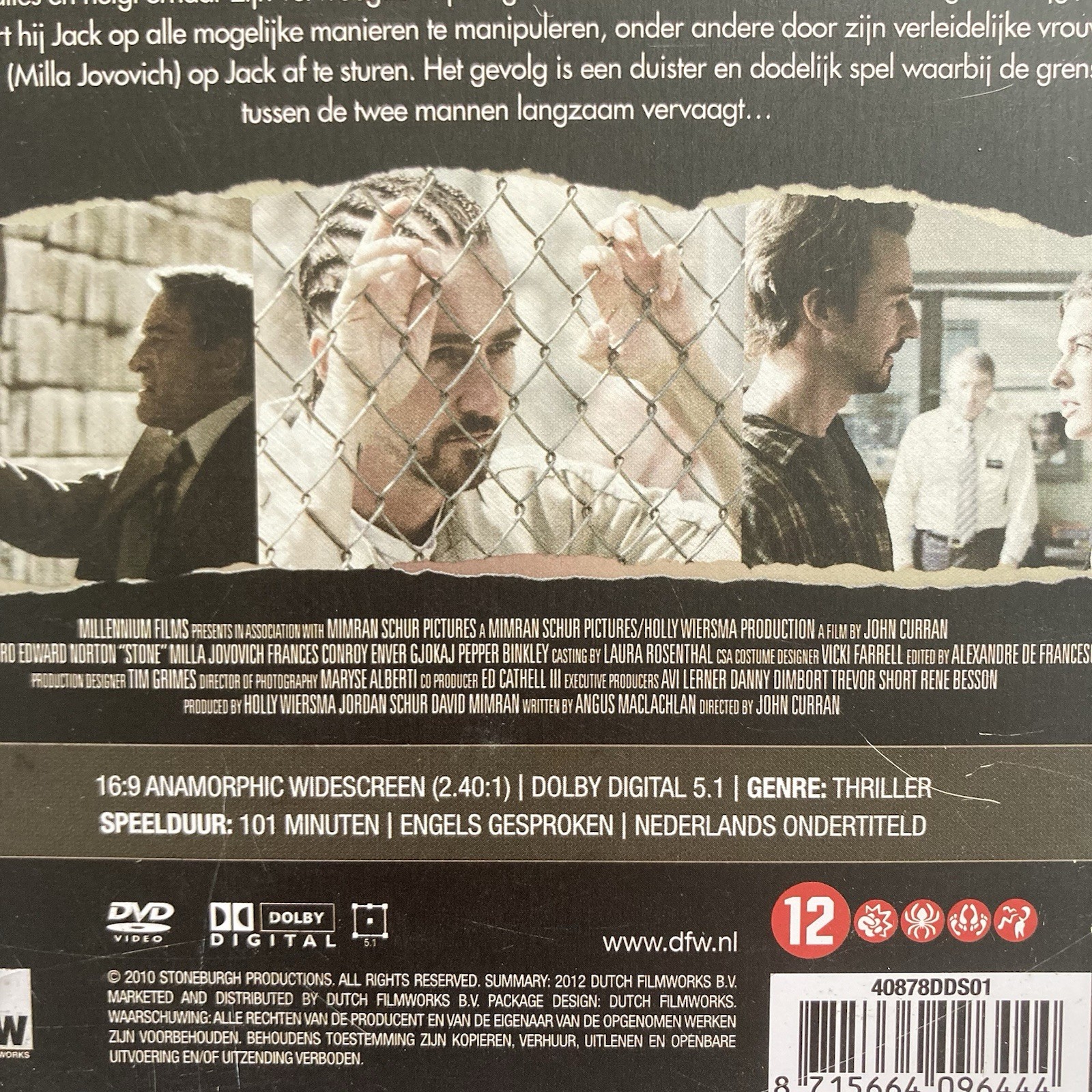 Stone Limited Edition Steelbook DVD Robert De Niro, Edward Norton Metal Case R2 5 Stone Limited Edition Steelbook DVD Robert De Niro, Edward Norton Metal Case R2