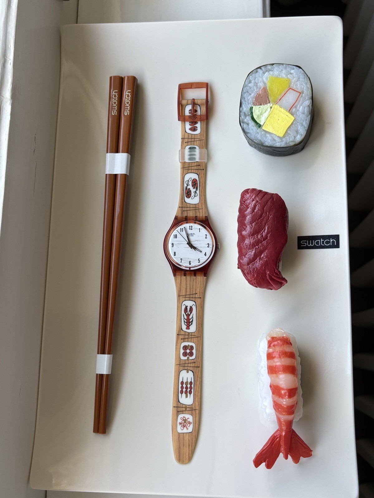 Swatch Hors d'Oeuvre Sushi Special Pack GF112PACK NOS 2001 Full Set Receipt 1 Swatch Hors d'Oeuvre Sushi Special Pack GF112PACK NOS 2001 Full Set Receipt