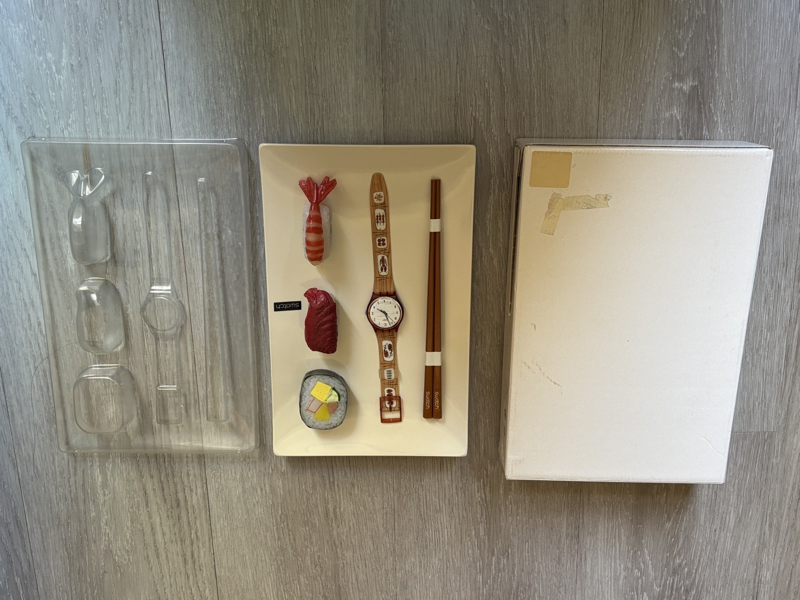 Swatch Hors d'Oeuvre Sushi Special Pack GF112PACK NOS 2001 Full Set Receipt 6 Swatch Hors d'Oeuvre Sushi Special Pack GF112PACK NOS 2001 Full Set Receipt