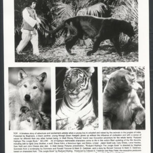The Jungle Book ’94 CHILDSTAR SEAN NAEGELI TIGER WOLVES BEAR PANTHER