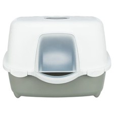 Trixie kattenbak davio top outdoor met kap grijs / wit