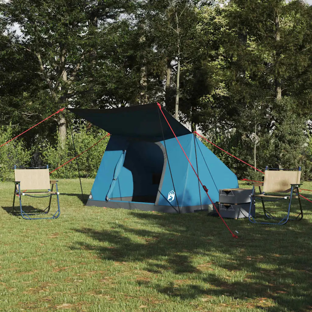 vidaXL Camping Tent met dak met opslag Blauw 223 x 163 x 130 cm taft 1 vidaXL Camping Tent met dak met opslag Blauw 223 x 163 x 130 cm taft