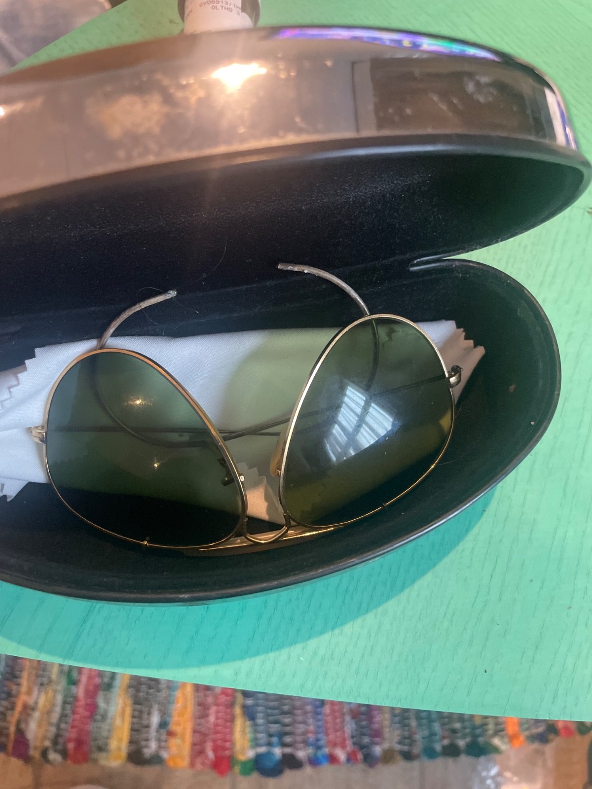 Vintage Ray Ban Bausch & Lomb Green Shooters Aviators 1950's 4 Vintage Ray Ban Bausch & Lomb Green Shooters Aviators 1950's