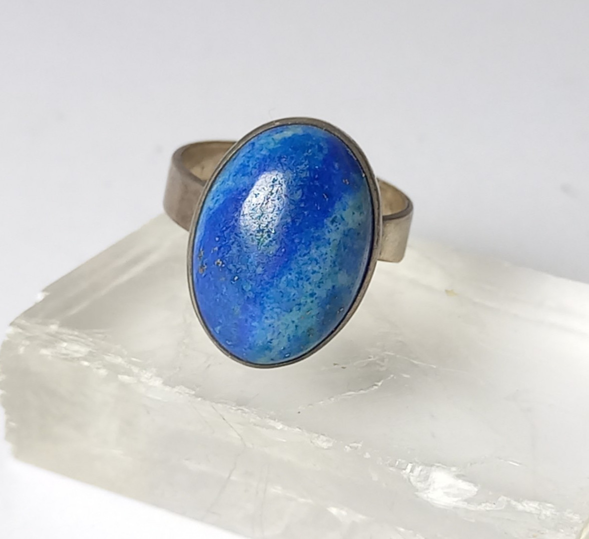 Vintage Ring met Lapis Lazulli Steen Blauw Zilver Sieraden 1 Vintage Ring met Lapis Lazulli Steen Blauw Zilver Sieraden