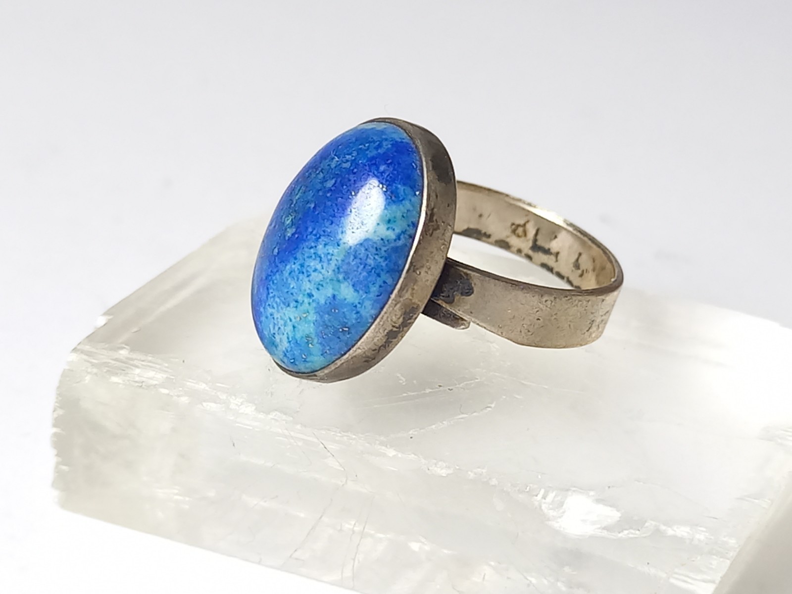 Vintage Ring met Lapis Lazulli Steen Blauw Zilver Sieraden 2 Vintage Ring met Lapis Lazulli Steen Blauw Zilver Sieraden