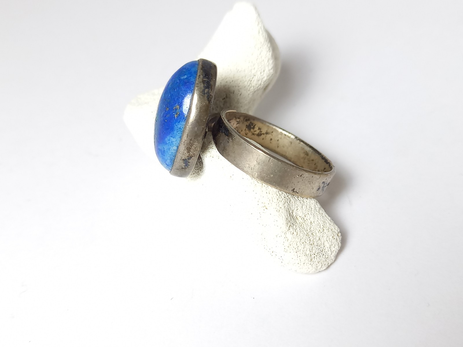 Vintage Ring met Lapis Lazulli Steen Blauw Zilver Sieraden 4 Vintage Ring met Lapis Lazulli Steen Blauw Zilver Sieraden