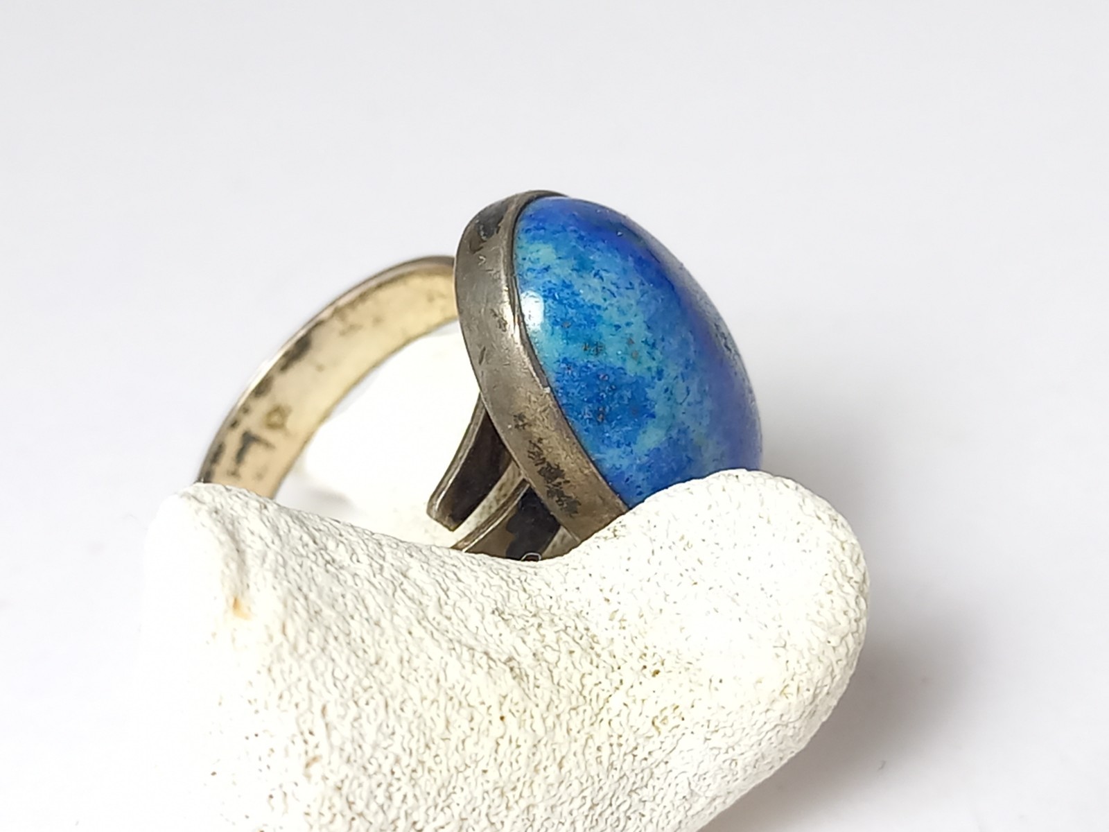 Vintage Ring met Lapis Lazulli Steen Blauw Zilver Sieraden 6 Vintage Ring met Lapis Lazulli Steen Blauw Zilver Sieraden