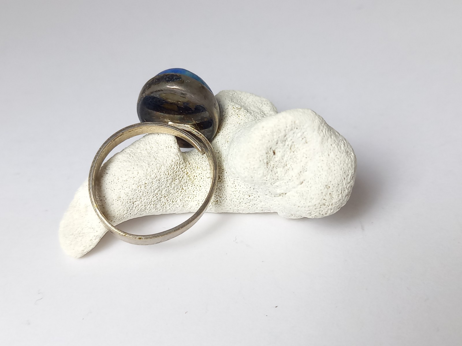 Vintage Ring met Lapis Lazulli Steen Blauw Zilver Sieraden 7 Vintage Ring met Lapis Lazulli Steen Blauw Zilver Sieraden