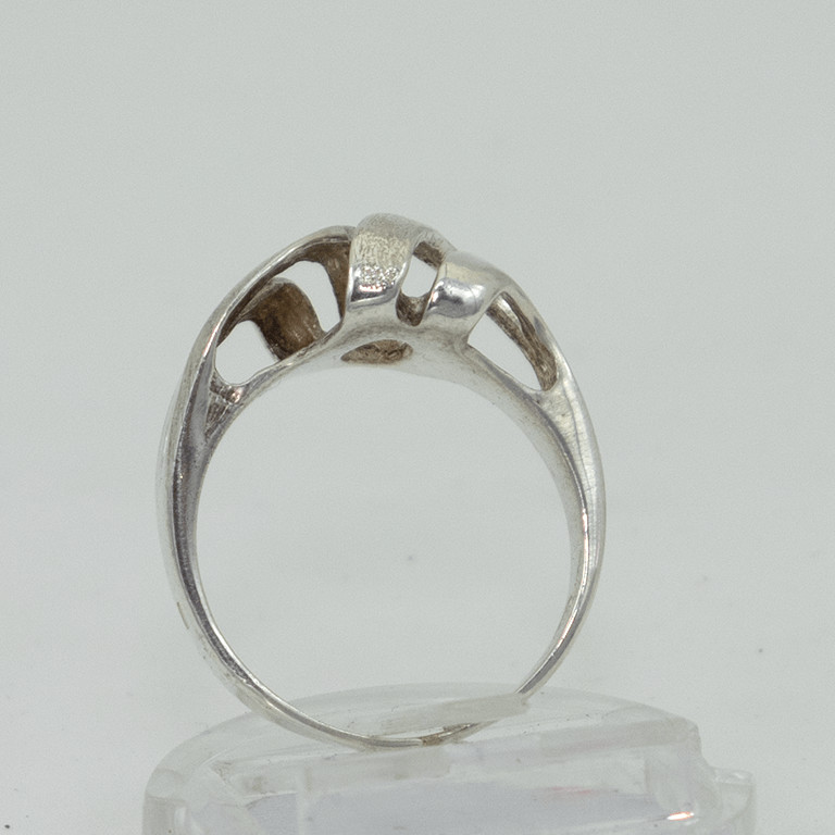 Zilveren 925 damesring met gevlochten design – vintage sieraden duurzaam en 2 Zilveren 925 damesring met gevlochten design – vintage sieraden duurzaam en