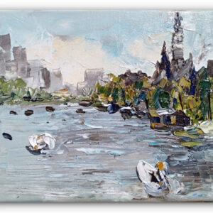 Amstel Olieverf schilderij Hand geschilderd kunst Amsterdam Amstel