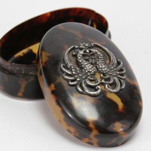 antiek schildpad doosje & Djokja zilver / antique tortoise box & Yogya silver