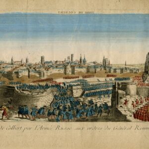 Antique Print-The taking of the city of Kolberg-Russian army-Anonymous-ca. 1770