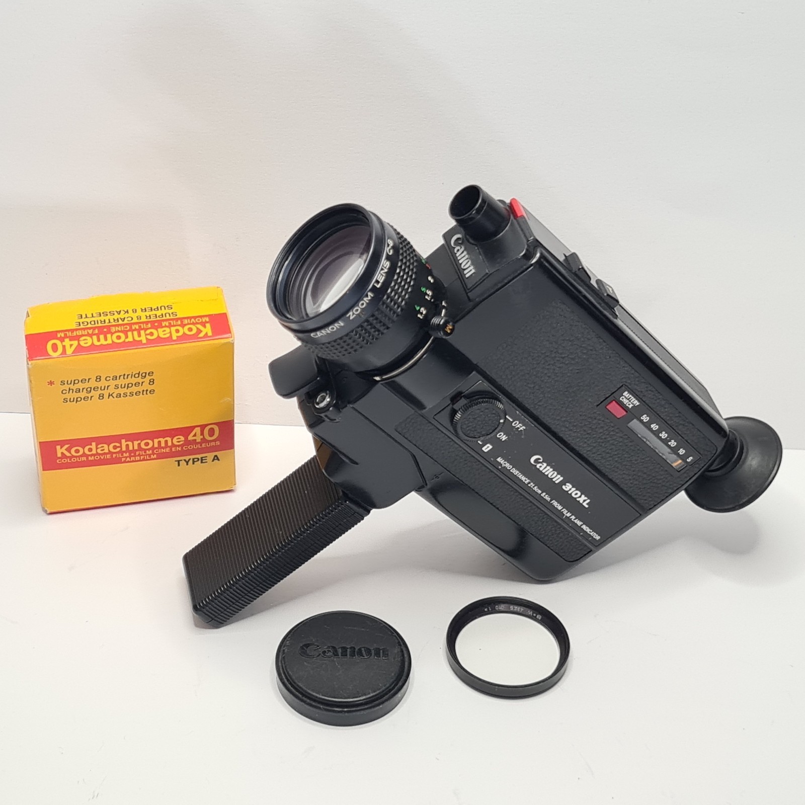 Canon 310XL Super 8, 8mm Movie Film Camera + Lens Cover, Filter, FIlm | WORKING 1 Canon 310XL Super 8, 8mm Movie Film Camera + Lens Cover, Filter, FIlm | WORKING