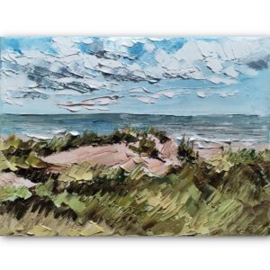 Duinen Olieverf schilderij Hand geschilderd kunst Noordzee Noordwijk