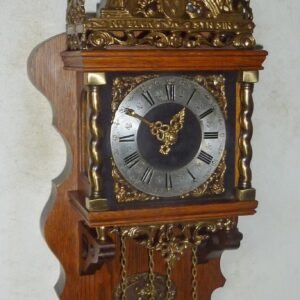 Dutch Zaanse Clock, 63 cm, Warmink, Internal Pendulum, Strikes on a Bell