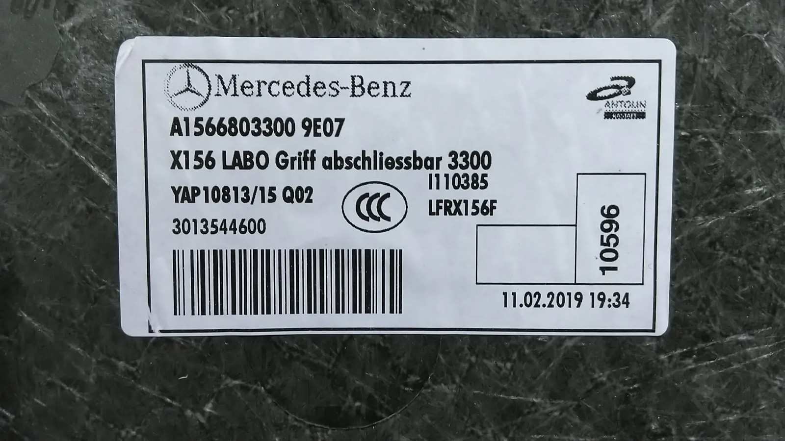 KOFFERRAUM MATTE Mercedes-Benz GLA (156.9) 2019 A1566803300 #204149 2 KOFFERRAUM MATTE Mercedes-Benz GLA (156.9) 2019 A1566803300 #204149